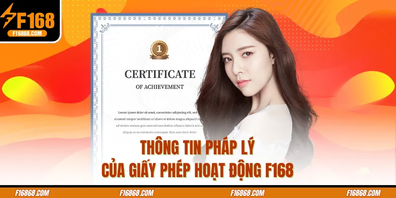 Thông tin pháp lý của giấy phép hoạt động F168